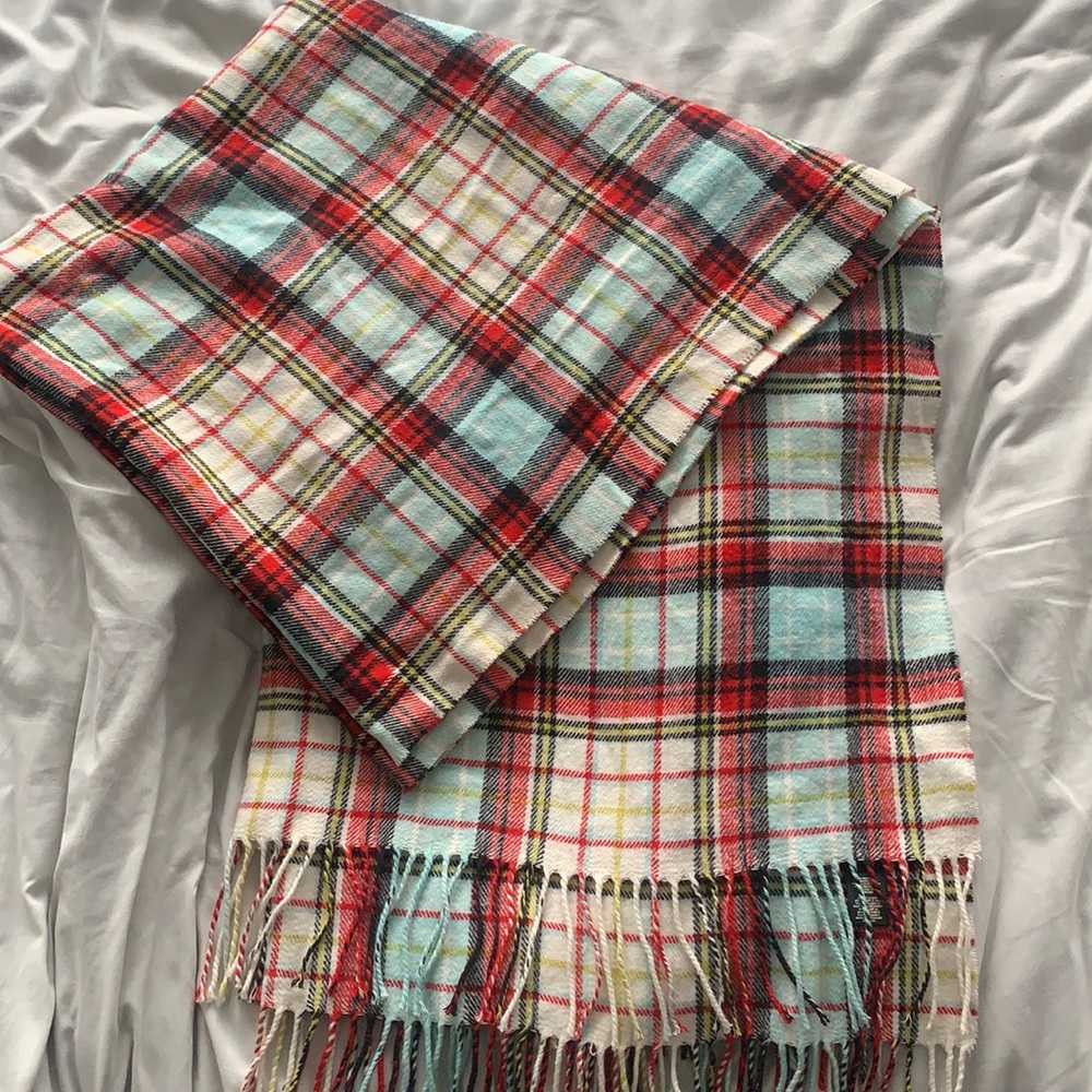 Plaid Indigo Scarf